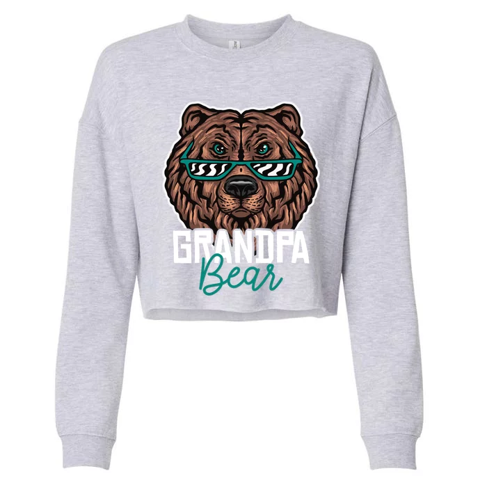 Grandpa Bear For Who Love The Animal Gift Cropped Pullover Crew