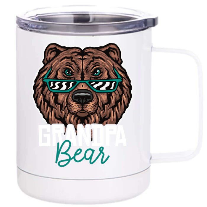 Grandpa Bear For Who Love The Animal Gift Front & Back 12oz Stainless Steel Tumbler Cup