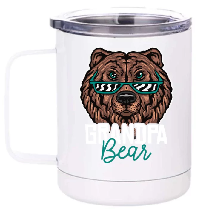 Grandpa Bear For Who Love The Animal Gift Front & Back 12oz Stainless Steel Tumbler Cup