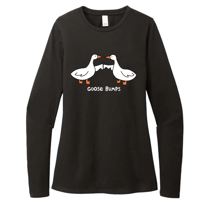 Goose Bumps Funny Womens CVC Long Sleeve Shirt