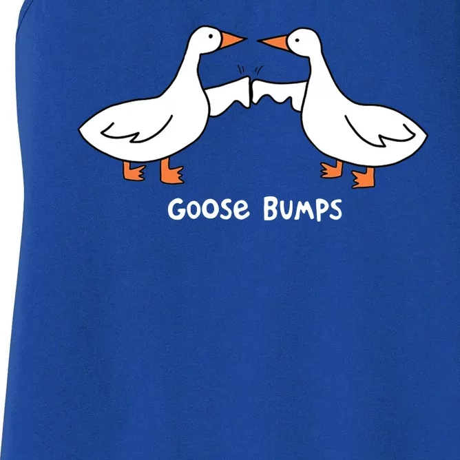 Goose Bumps Funny Women's Racerback Tank