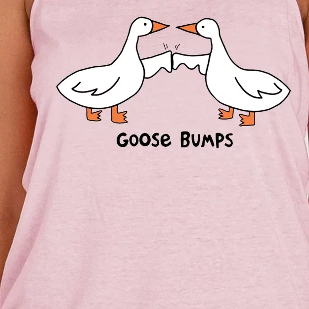 Goose Bumps Funny Women's Knotted Racerback Tank