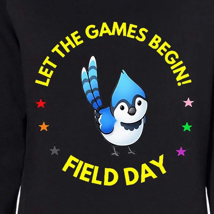 Games Begin Field Day Blue Jay Womens California Wash Sweatshirt