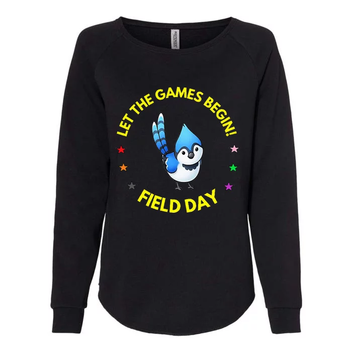 Games Begin Field Day Blue Jay Womens California Wash Sweatshirt