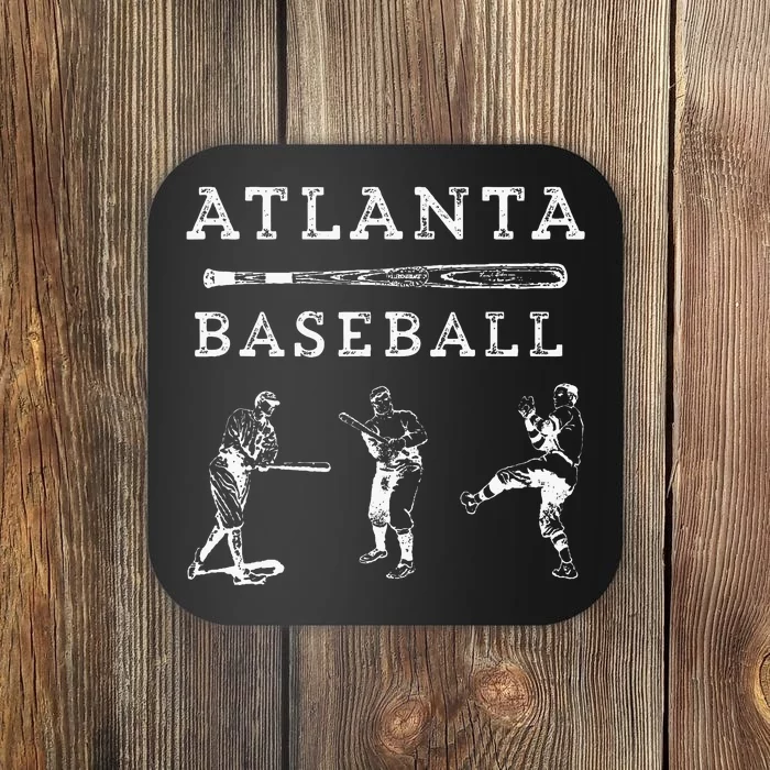 Georgia Baseball Fan Retro Vintage Coaster