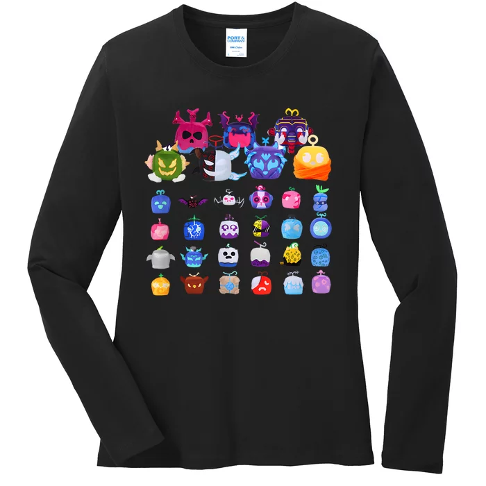 Game Blox Fruits Ladies Long Sleeve Shirt