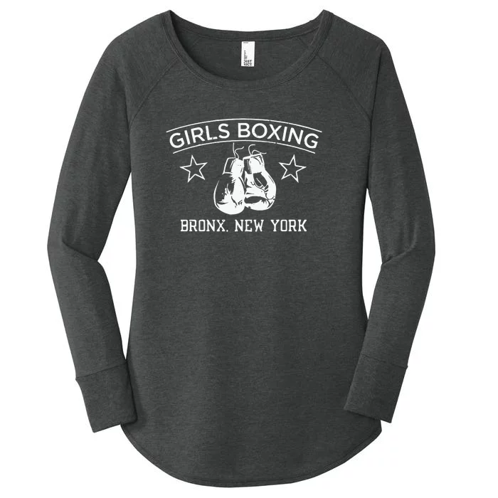 Girl Boxing Friends Rachel Green Retro Vintage Women's Perfect Tri Tunic Long Sleeve Shirt