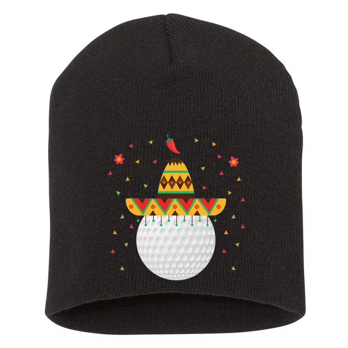 Golf Ball Funny Golf Lover Golfing Fans Cinco De Mayo Sport Short Acrylic Beanie