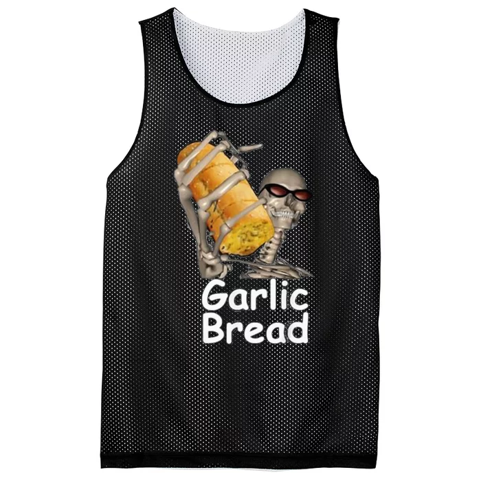 Garlic Bread Funny Skeleton Mesh Reversible Basketball Jersey Tank