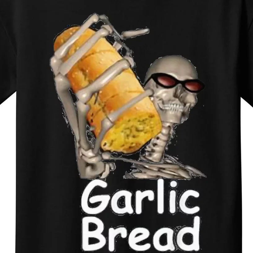 Garlic Bread Funny Skeleton Kids T-Shirt