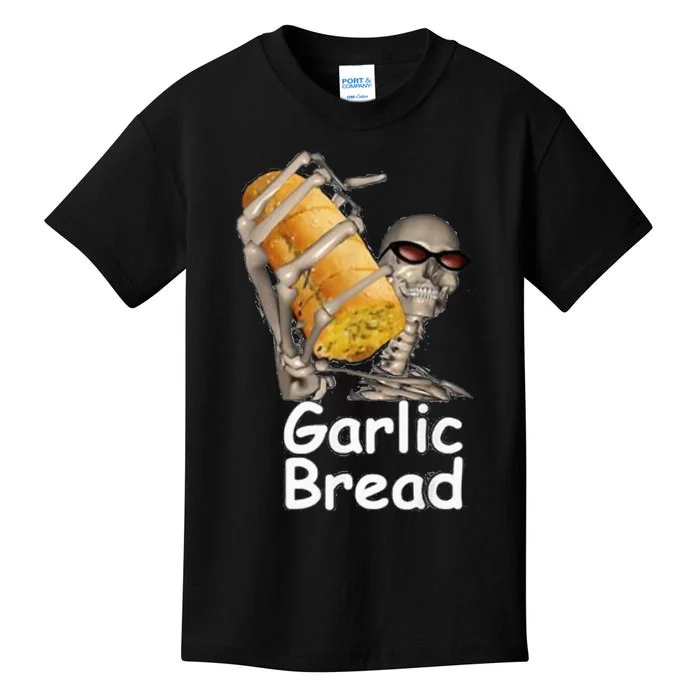 Garlic Bread Funny Skeleton Kids T-Shirt