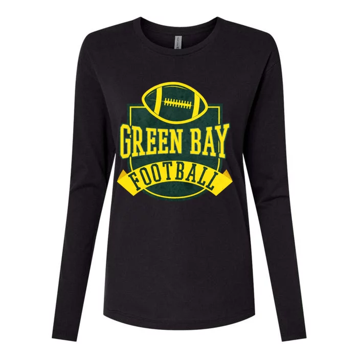 Green Bay Football Womens Cotton Relaxed Long Sleeve T-Shirt