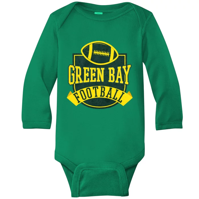 Green Bay Football Baby Long Sleeve Bodysuit