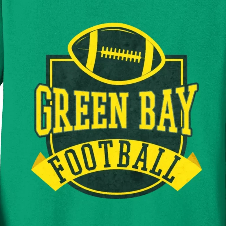 Green Bay Football Kids Long Sleeve Shirt