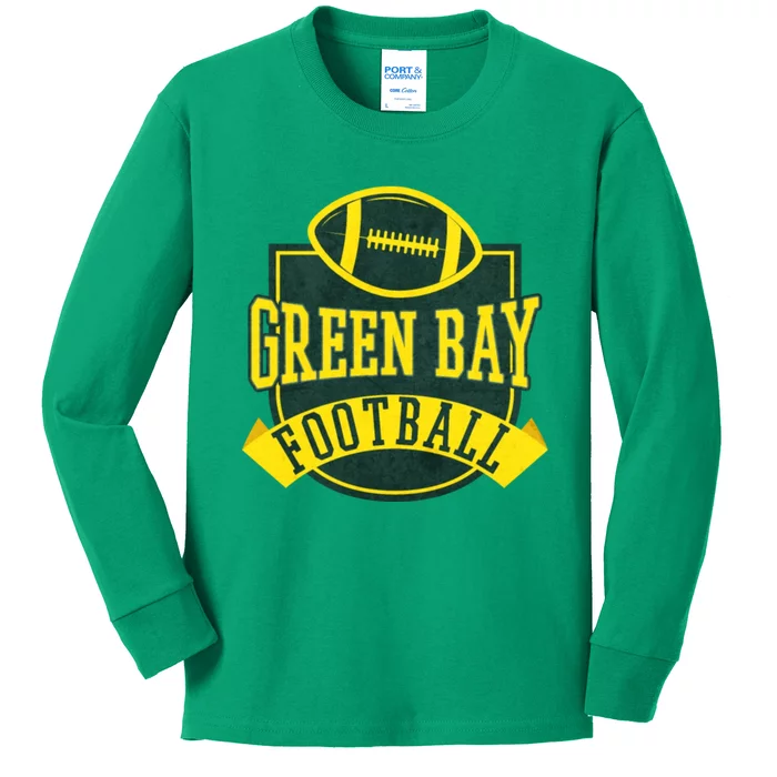 Green Bay Football Kids Long Sleeve Shirt