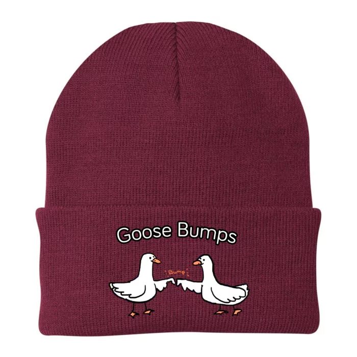 Goose Bumps Funny Goose Pun Knit Cap Winter Beanie