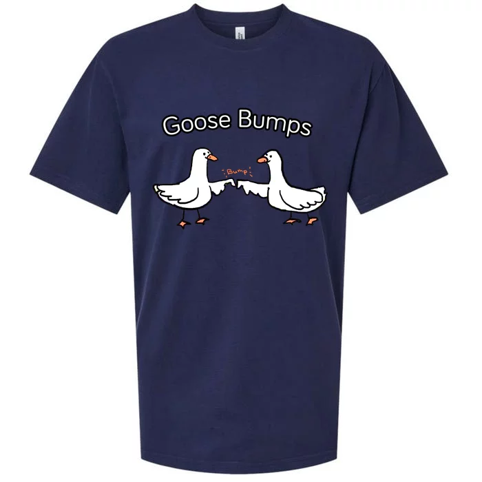 Goose Bumps Funny Goose Pun Sueded Cloud Jersey T-Shirt