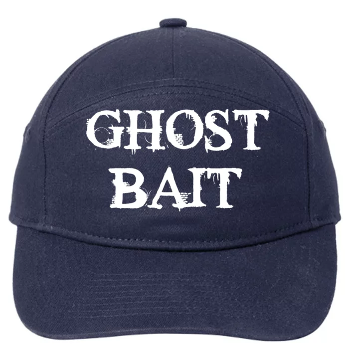 Ghost Bait Funny Paranormal Ghost Hunting Scary Halloween 7-Panel Snapback Hat