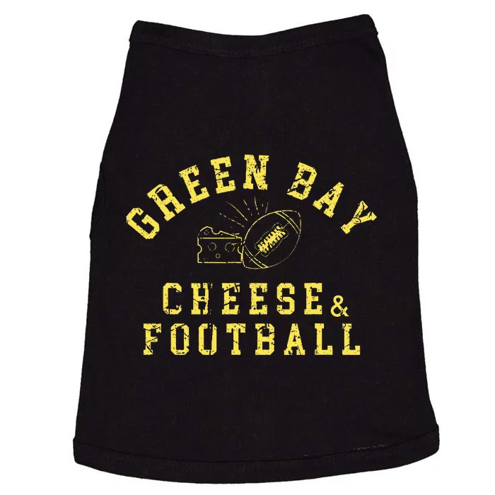 Green Bay Football Fanatic Distressed Gift Doggie Tank