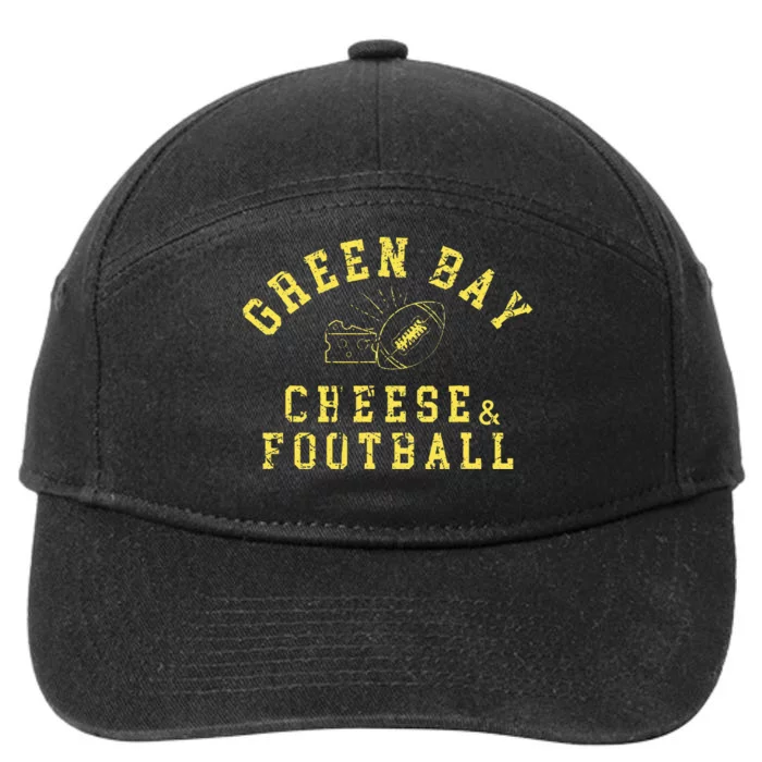 Green Bay Football Fanatic Distressed Gift 7-Panel Snapback Hat