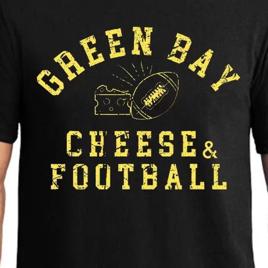 Green Bay Football Fanatic Distressed Gift Pajama Set