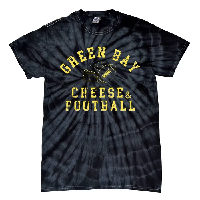 Green Bay Football Fanatic Distressed Gift Tie-Dye T-Shirt