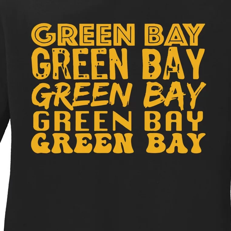 Green Bay Football Ladies Long Sleeve Shirt