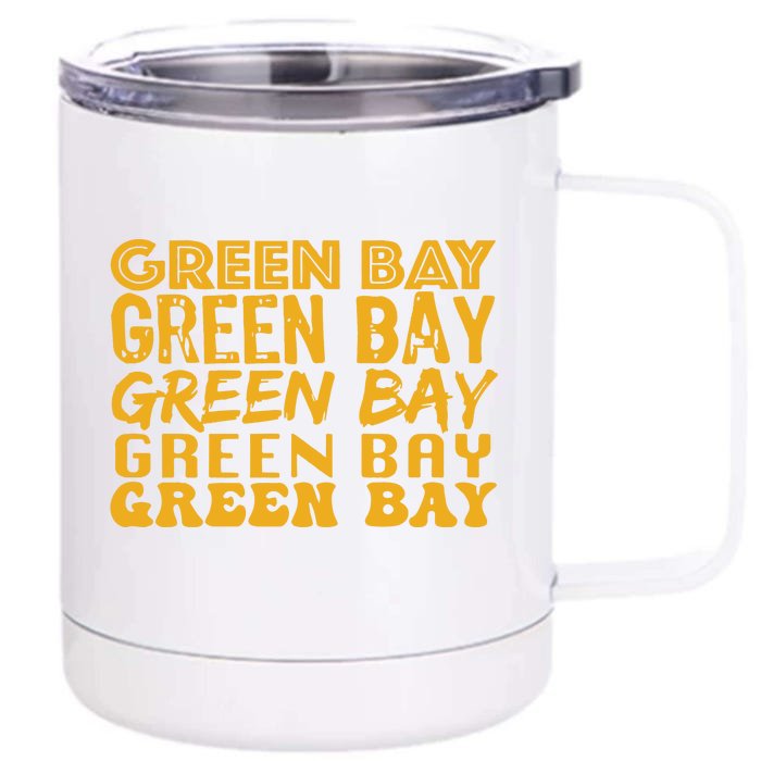 Green Bay Football Front & Back 12oz Stainless Steel Tumbler Cup