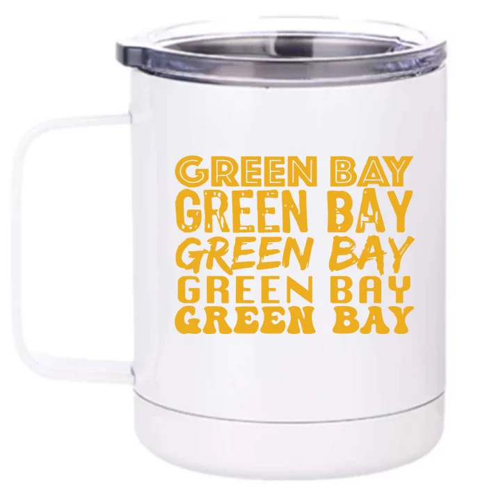 Green Bay Football Front & Back 12oz Stainless Steel Tumbler Cup