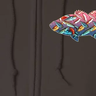 Go Base Fish Fishing Lures Pattern Full Zip Hoodie