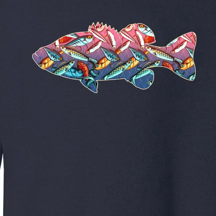 Go Base Fish Fishing Lures Pattern Toddler Sweatshirt