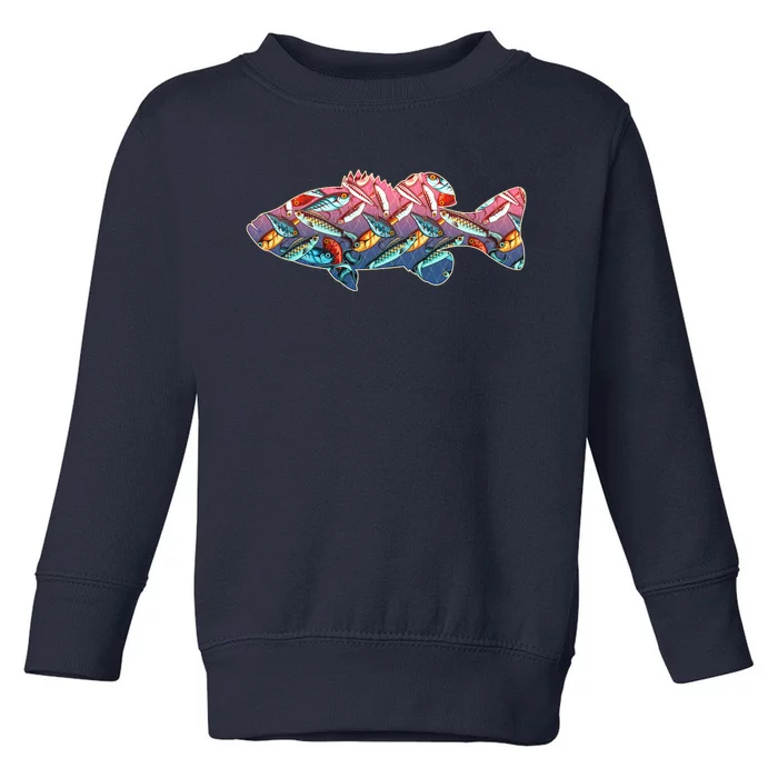 Go Base Fish Fishing Lures Pattern Toddler Sweatshirt