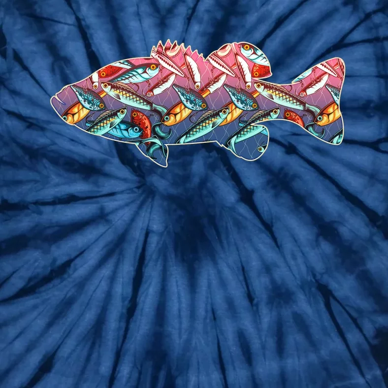 Go Base Fish Fishing Lures Pattern Tie-Dye T-Shirt