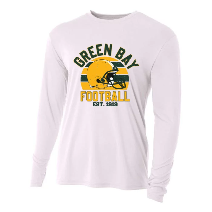 Green Bay Football Est 1919 Team Supporter Cooling Performance Long Sleeve Crew