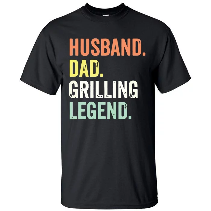 Grilling BBQ Father Funny Husband Dad Legend Vintage Tall T-Shirt