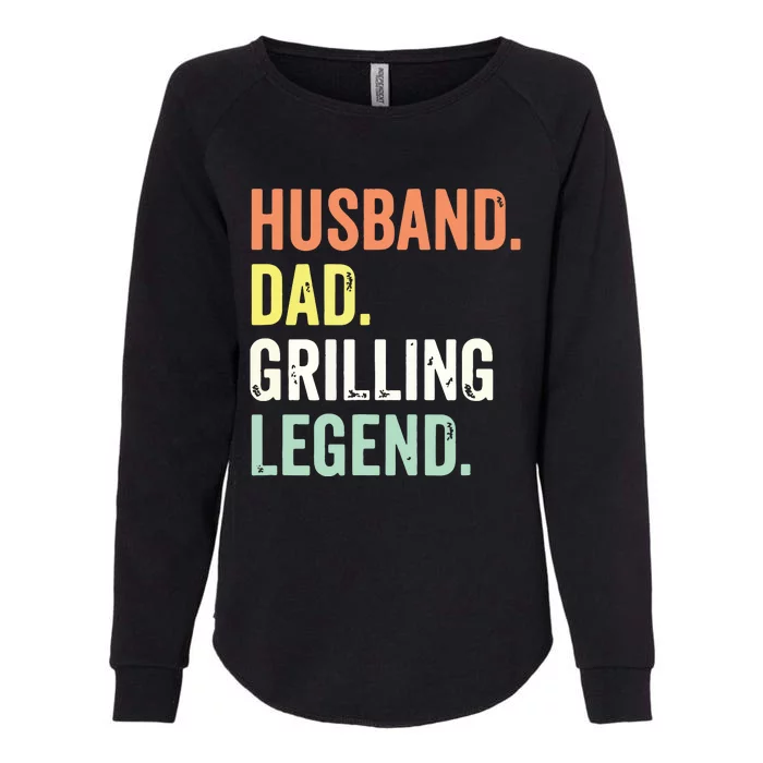 Grilling BBQ Father Funny Husband Dad Legend Vintage Womens California Wash Sweatshirt