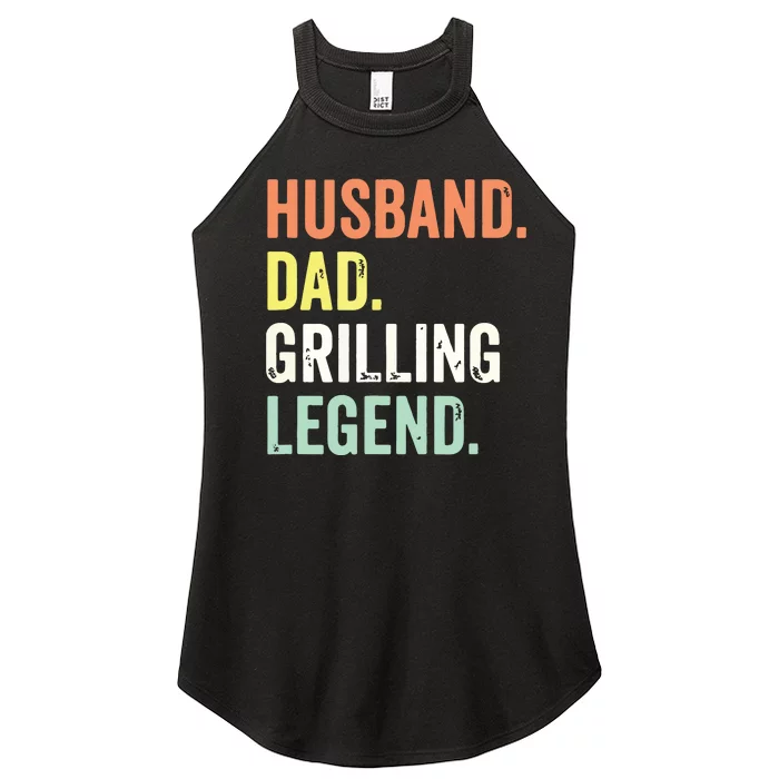 Grilling BBQ Father Funny Husband Dad Legend Vintage Women’s Perfect Tri Rocker Tank