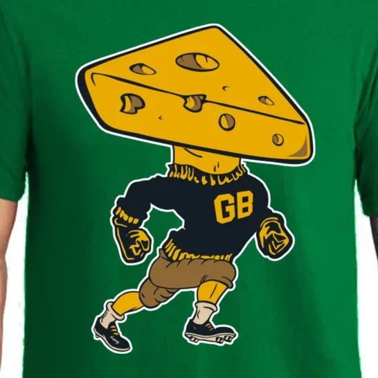 Green Bay Football Mascot Cheese Man Pajama Set