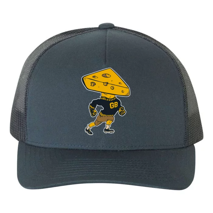 Green Bay Football Mascot Cheese Man Yupoong Adult 5-Panel Trucker Hat