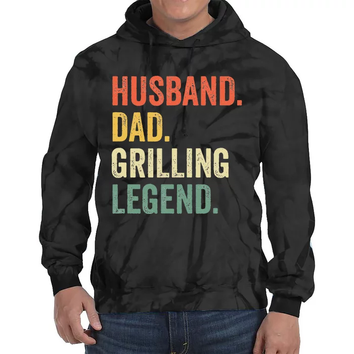 Grilling BBQ Father Funny Husband Grill Dad Legend Vintage Tie Dye Hoodie