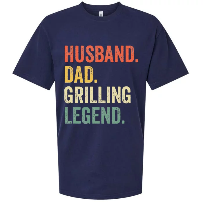 Grilling BBQ Father Funny Husband Grill Dad Legend Vintage Sueded Cloud Jersey T-Shirt