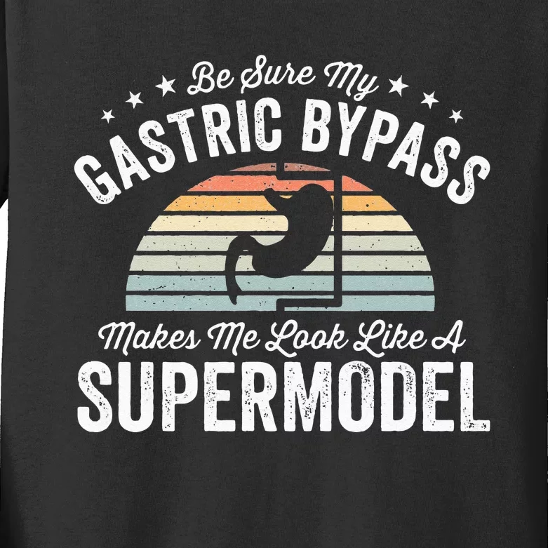 Gastric Bypass Funny Statement Bariatric Surgery Recovery Kids Long Sleeve Shirt