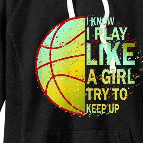 Girls Basketball Funny Gift Women's Fleece Hoodie