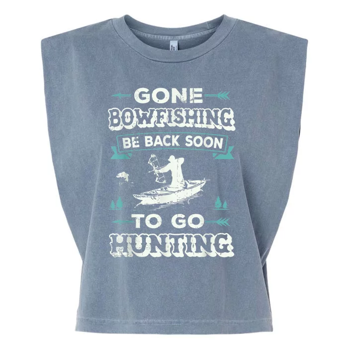 Gone Bow Fishing Tee Bow Fisher Hunting Tee Gift Garment-Dyed Women's Muscle Tee