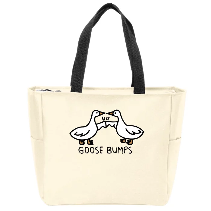 Goose Bump funny animal lover Zip Tote Bag