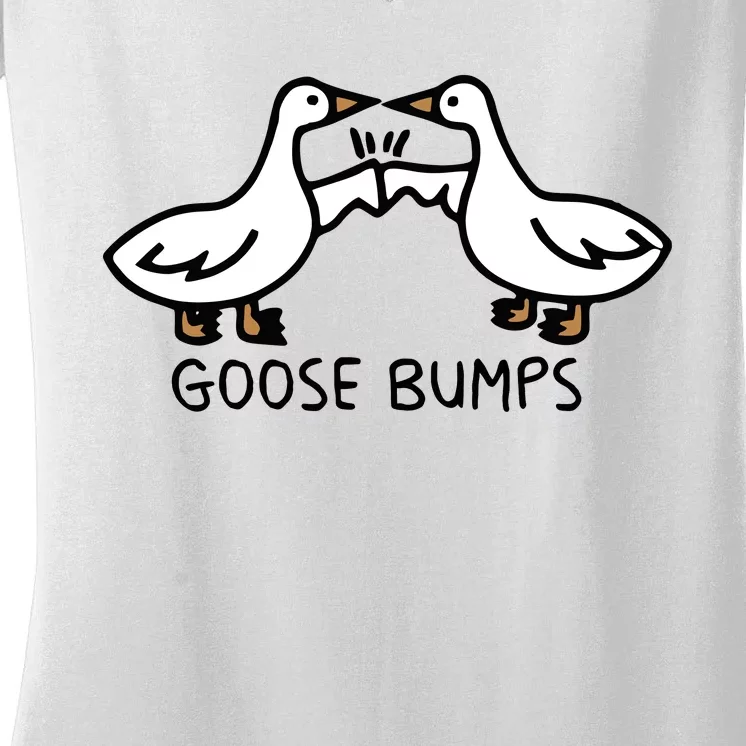 Goose Bump funny animal lover Women's V-Neck T-Shirt