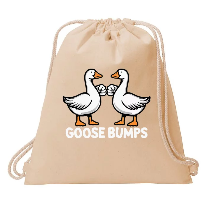 Goose Bumps Funny Pun Bff Goose Geese Humor Drawstring Bag