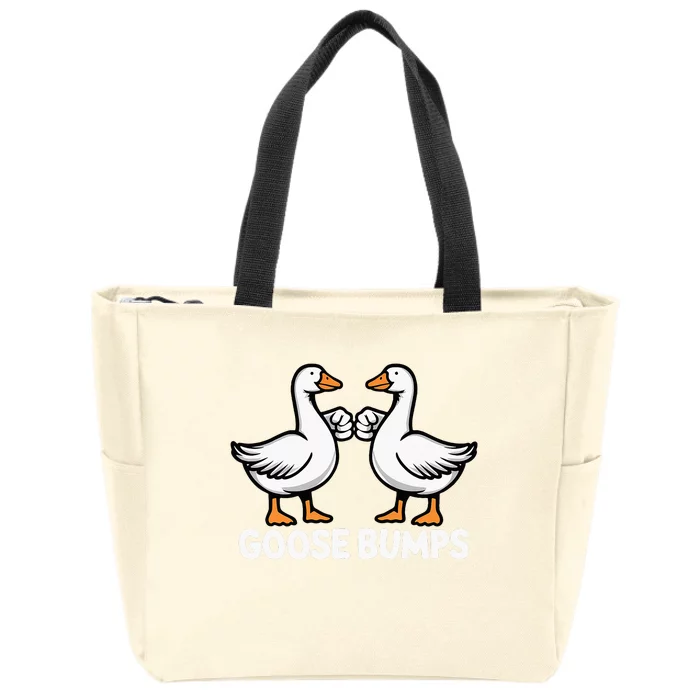 Goose Bumps Funny Pun Bff Goose Geese Humor Zip Tote Bag