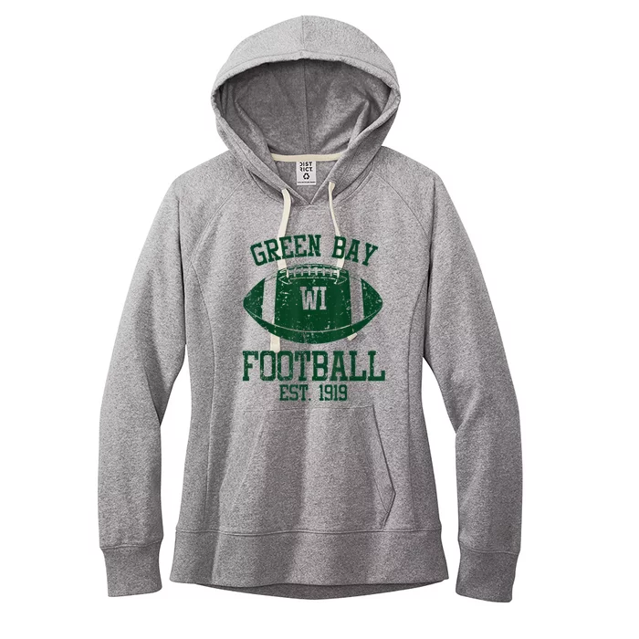 Green Bay Football Fans Est.1919 Old Vintage Style Classic Women's Fleece Hoodie