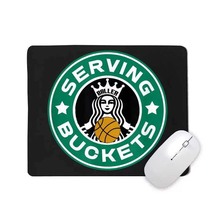 Girls Basketball Funny Logo Serving Buckets Great Teen Mousepad